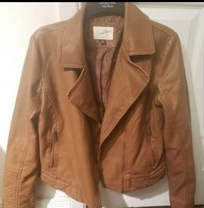 Brown moto jacket